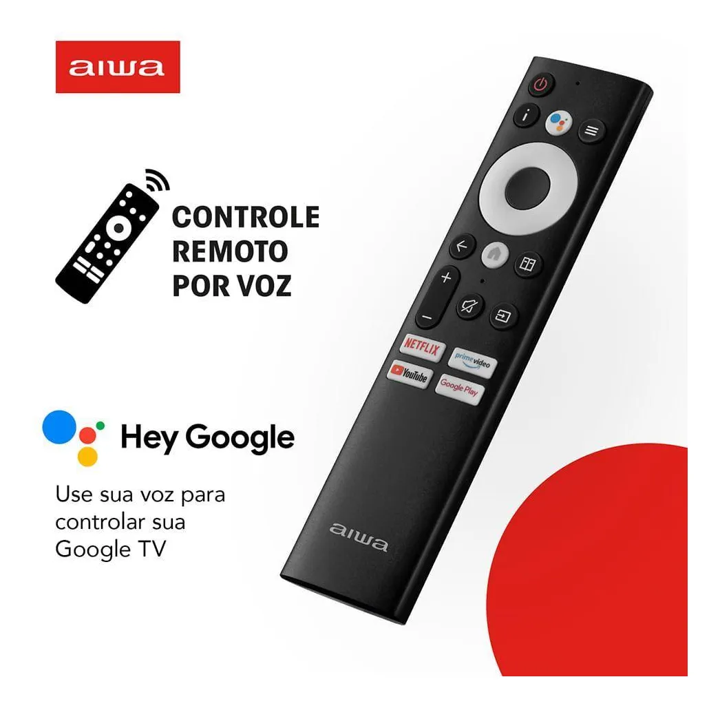 Smart Tv Aiwa 75” Google 4k Comando De Voz