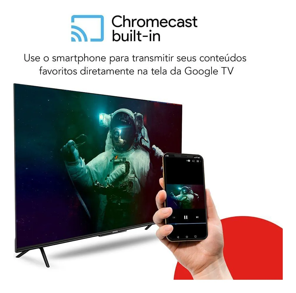 Smart Tv Aiwa 75” Google 4k Comando De Voz