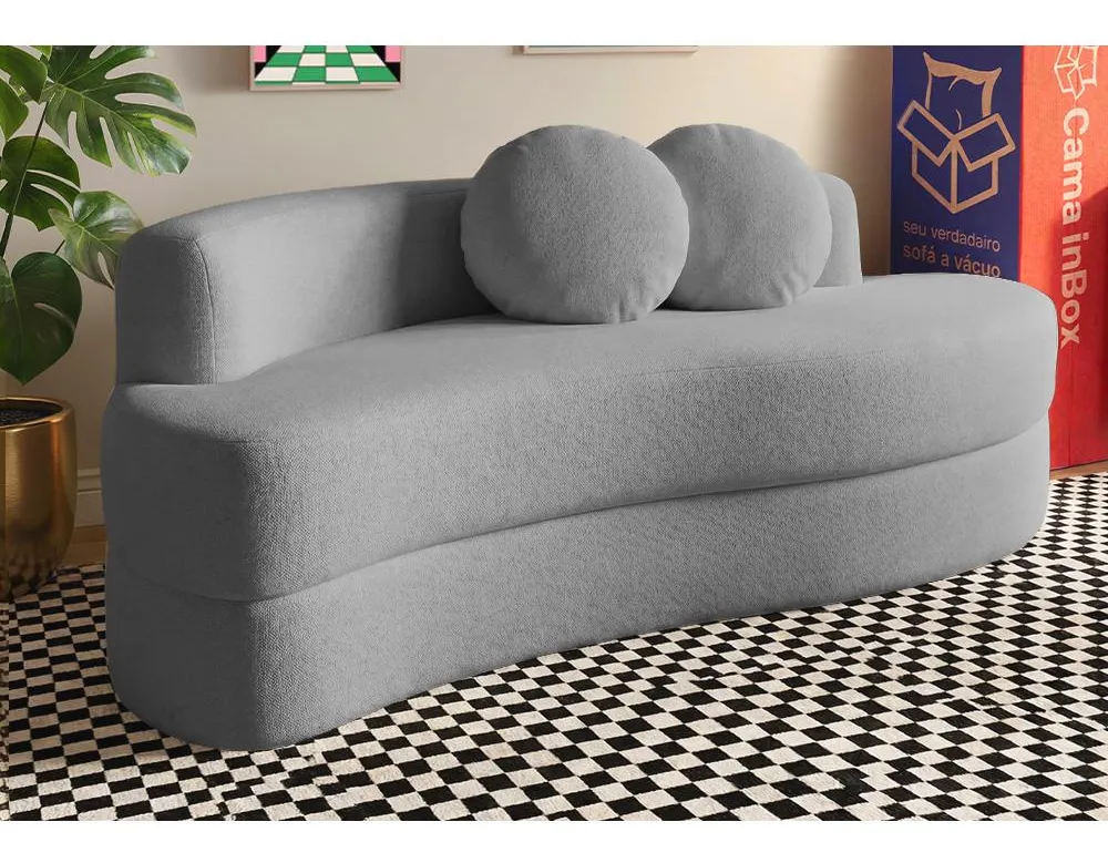 Sofá Cama Cosi. 1,88m Xpand Tech Tecido Bouclê Cama Inbox
