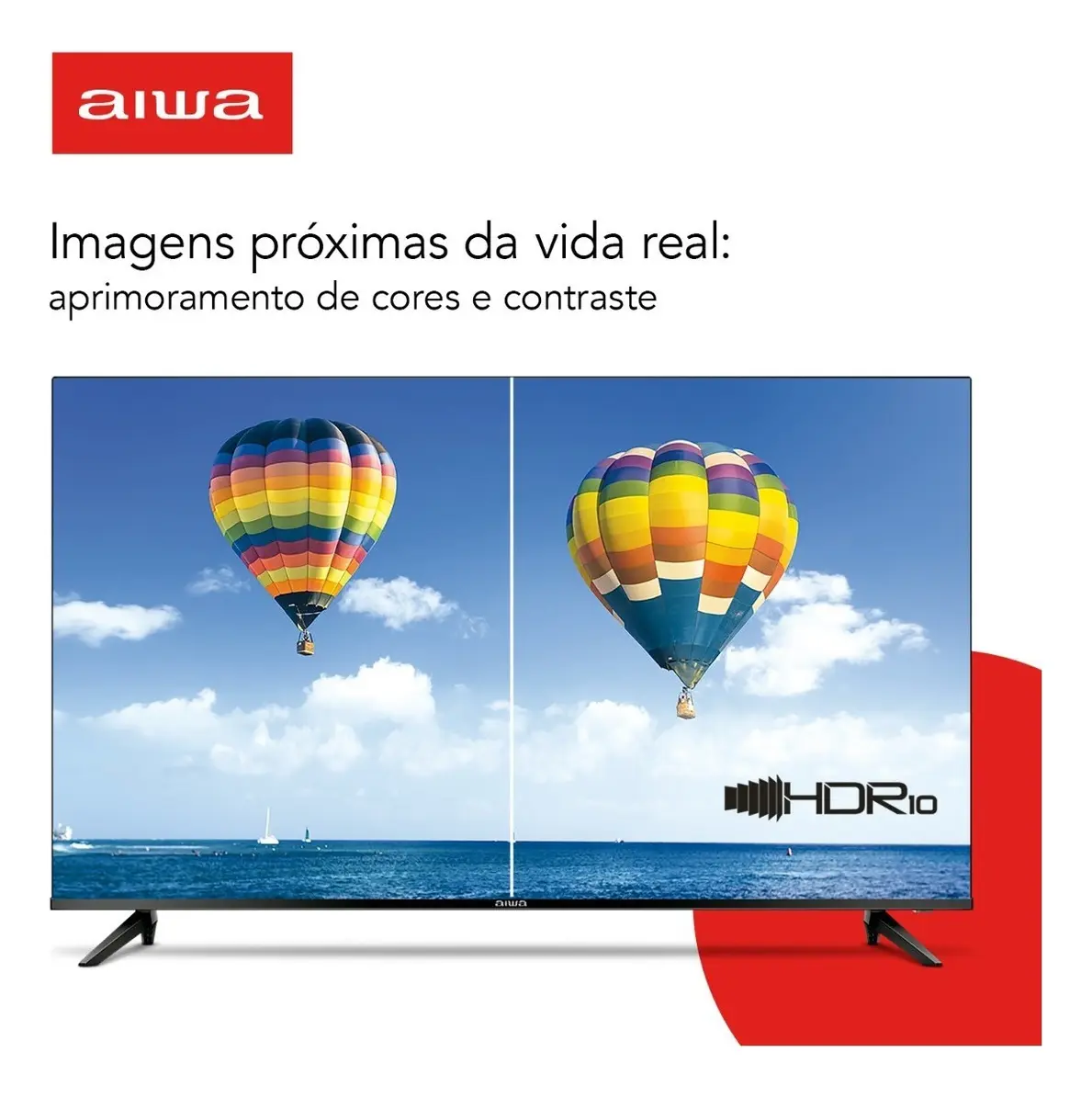 Smart TV AIWA 50” Android 4K Borda Ultrafina HDR10 Dolby Áudio