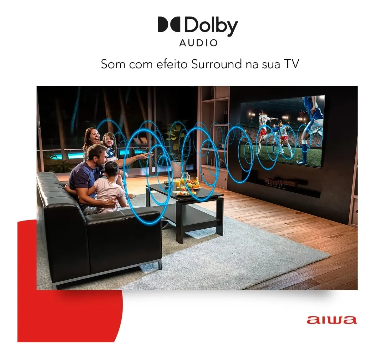 Smart TV AIWA 50” Android 4K Borda Ultrafina HDR10 Dolby Áudio