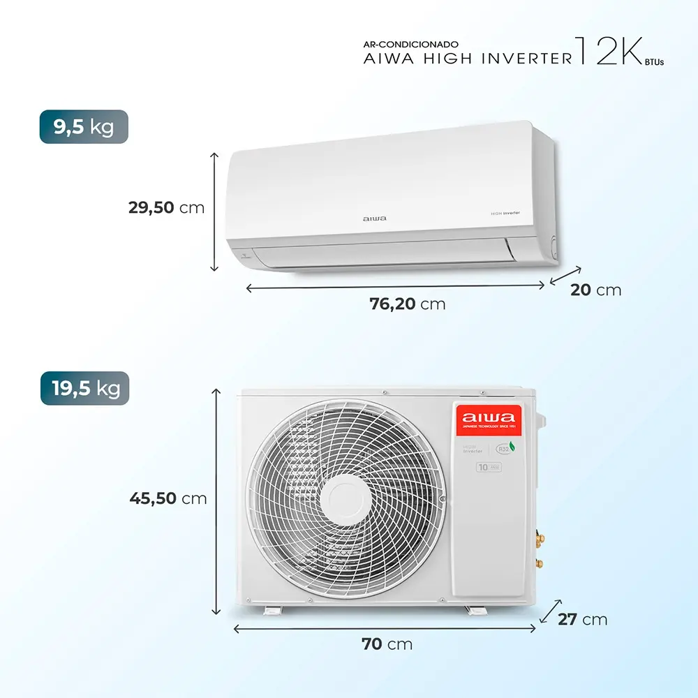 Ar-condicionado Aiwa High Inverter 12k Btus Frio