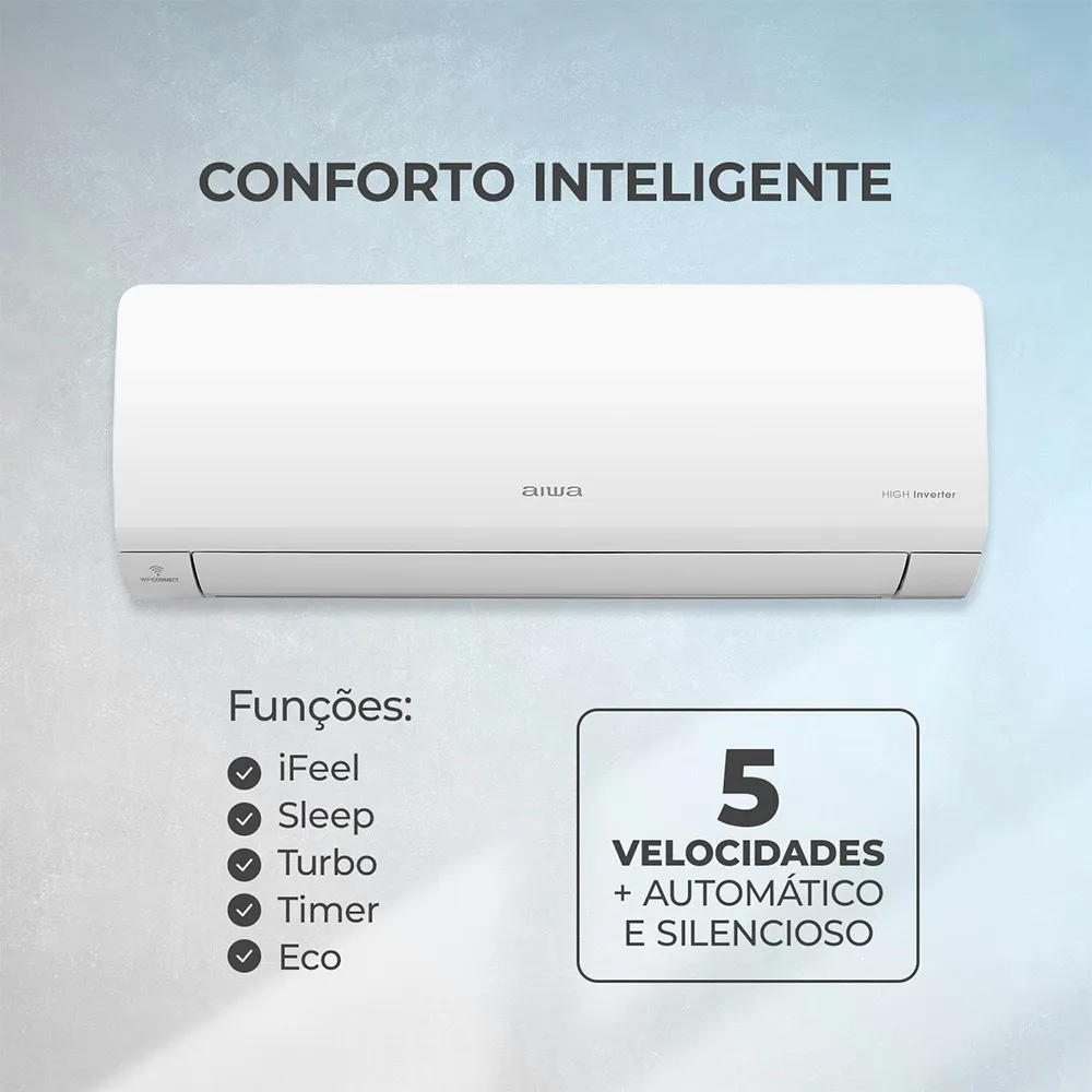 Ar-condicionado Aiwa High Inverter 12k Btus Frio
